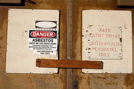 Danger -  Asbestos - No entry